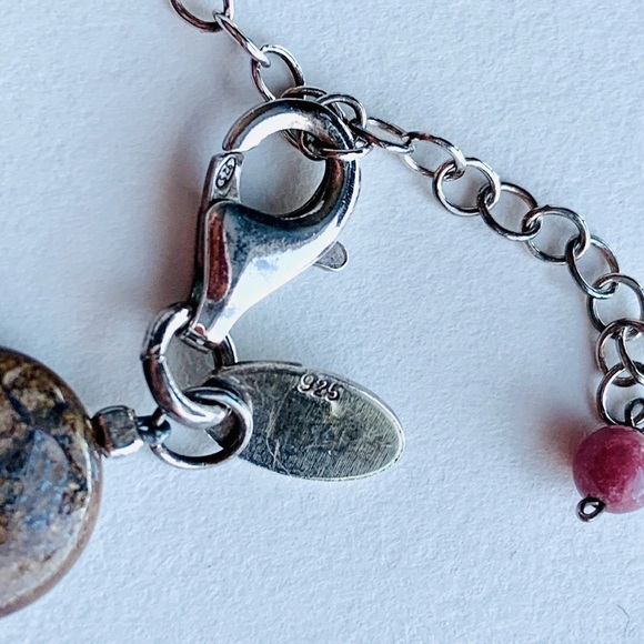 Chunky earth-tone stone necklace - Picture 7 of 8